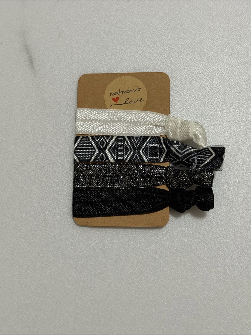 JSCatalog Neutral Elastic Hair Tie Set - Black & White